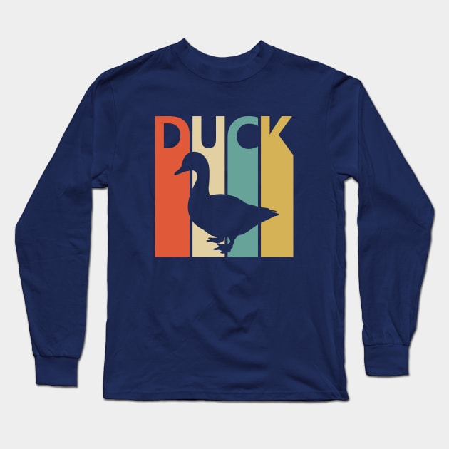 Funny Vintage Duck Animal Gift Long Sleeve T-Shirt by GWENT